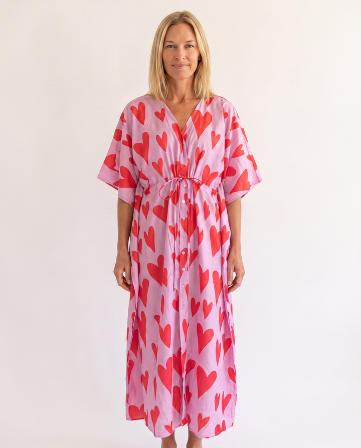 Woman wearing bohemian resort maxi dress