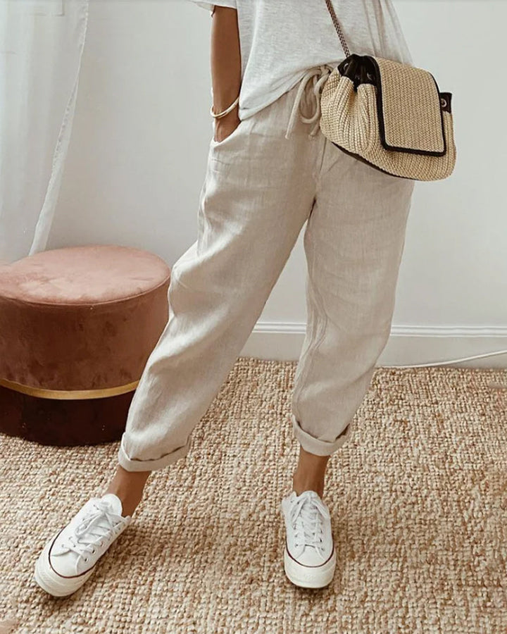 Salome Duquesnoy | Casual Drawstring Waist Trousers - Image 1