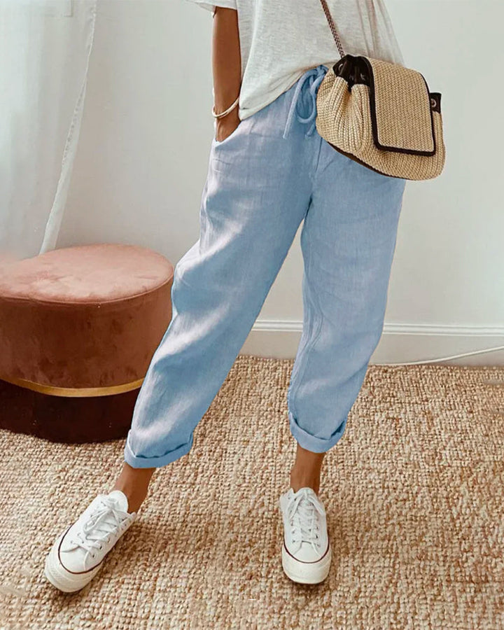 Salome Duquesnoy | Casual Drawstring Waist Trousers - Image 3