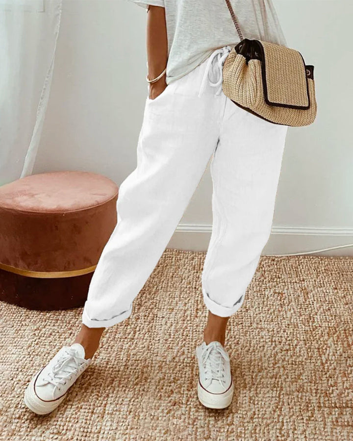 Salome Duquesnoy | Casual Drawstring Waist Trousers - Image 4
