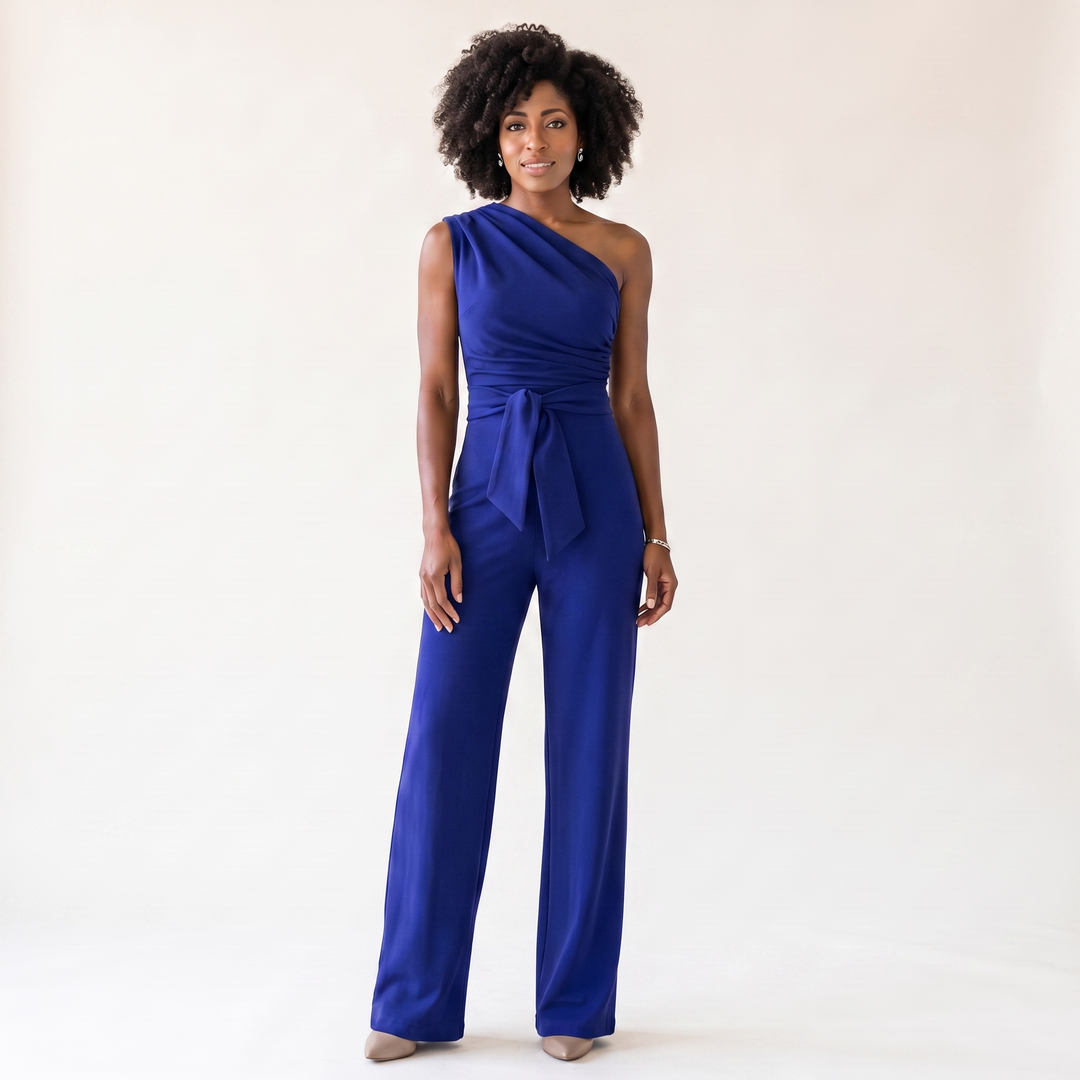Selene Bonnaire | One-Shoulder Tie-Waist Jumpsuit - Image 3