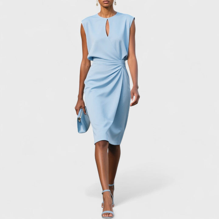 Seraphine Delnoy | Keyhole Draped Sheath Dress - Image 1