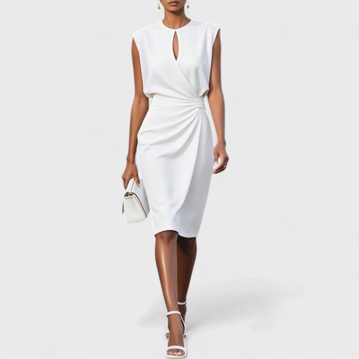 Seraphine Delnoy | Keyhole Draped Sheath Dress - Image 2