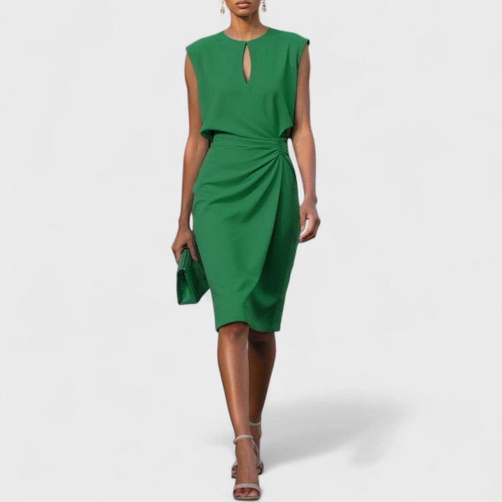 Seraphine Delnoy | Keyhole Draped Sheath Dress - Image 4