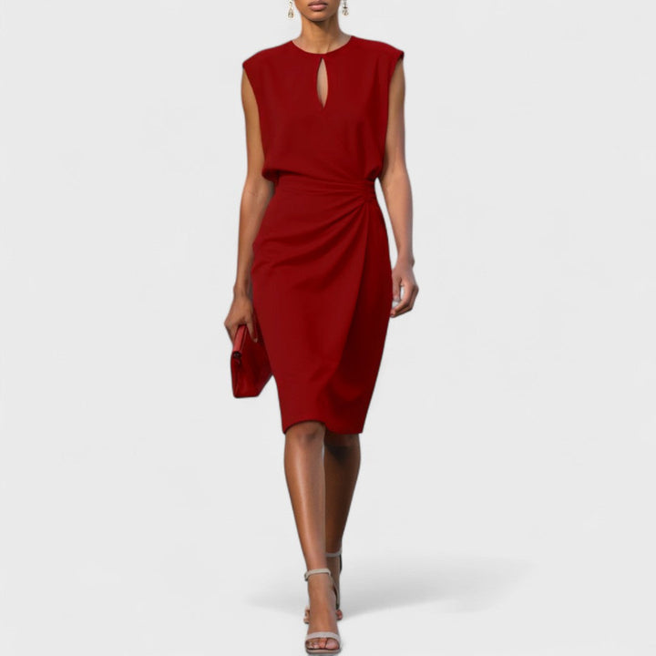 Seraphine Delnoy | Keyhole Draped Sheath Dress - Image 5