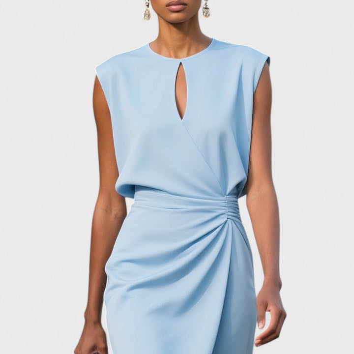 Seraphine Delnoy | Keyhole Draped Sheath Dress - Image 6