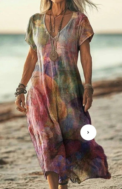 Solenne Duquesne | Boho Floral V-Neck Midi Dress - Image 11