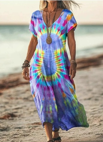 Solenne Duquesne | Boho Floral V-Neck Midi Dress - Image 19
