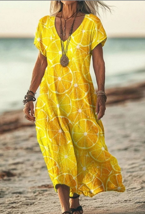 Solenne Duquesne | Boho Floral V-Neck Midi Dress - Image 2