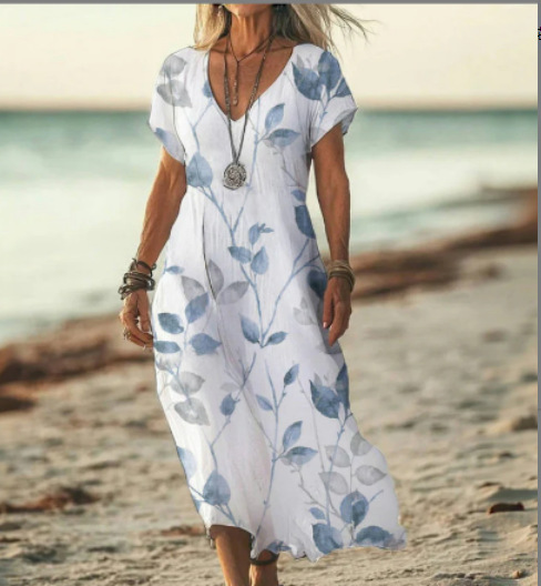 Solenne Duquesne | Boho Floral V-Neck Midi Dress - Image 21