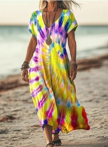 Solenne Duquesne | Boho Floral V-Neck Midi Dress - Image 3