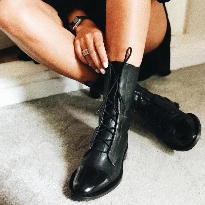 Sophia | Elegant Lace-Up Ankle Boots – View 10