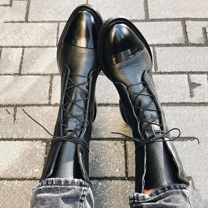 Sophia | Elegant Lace-Up Ankle Boots – View 2