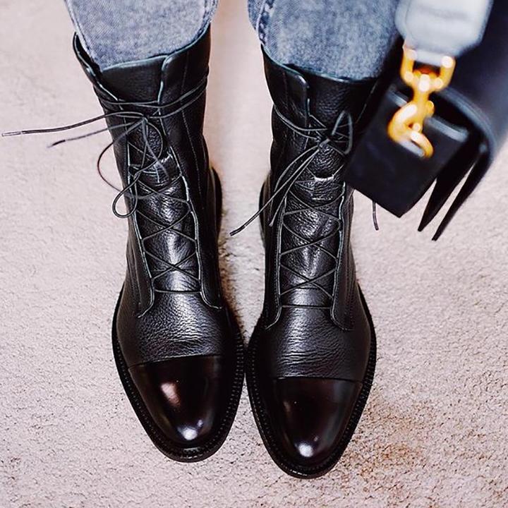 Sophia | Elegant Lace-Up Ankle Boots – View 4