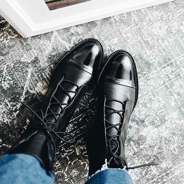 Sophia | Elegant Lace-Up Ankle Boots – View 7