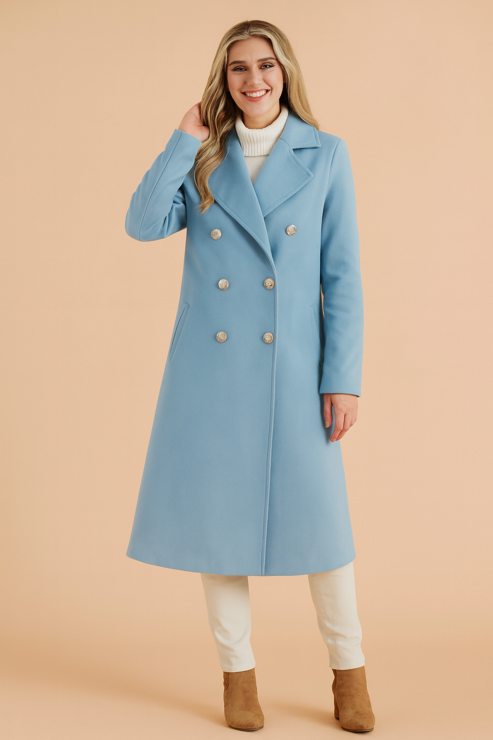 Theodora Lambert | Double-Breasted Wool Coat - Image 2