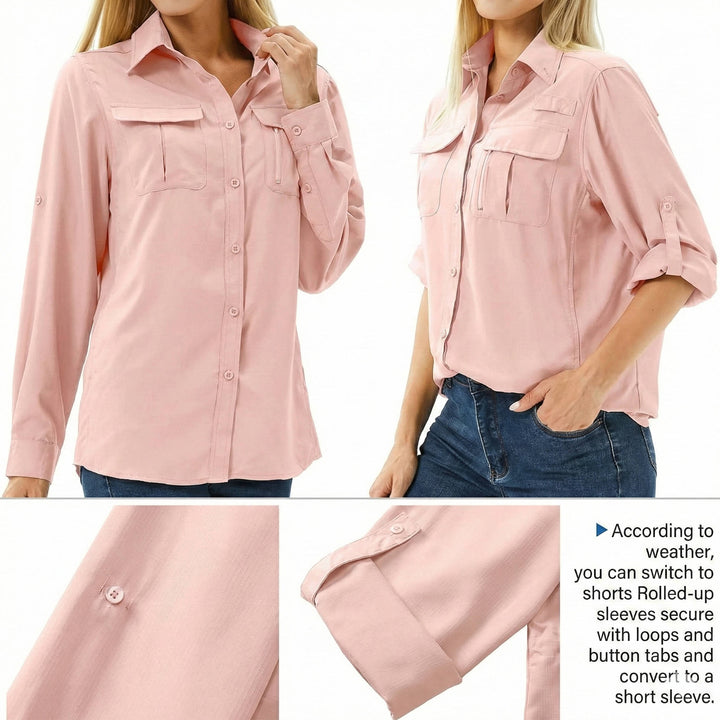 Wren Delacroix | Sun-Protective Roll-Sleeve Hiking Shirt - Image 2