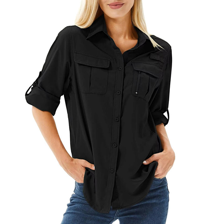 Wren Delacroix | Sun-Protective Roll-Sleeve Hiking Shirt - Image 6