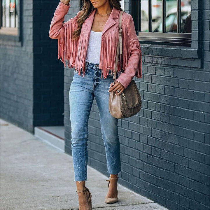 Zoe Castellane | Fringe Suede Jacket - Image 10